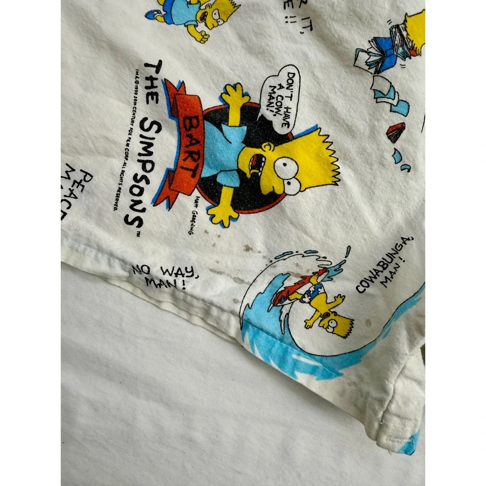 Vintage 1990 The Simpsons Bart Simpson Boxer Shorts Boxer Rebellion White M/34